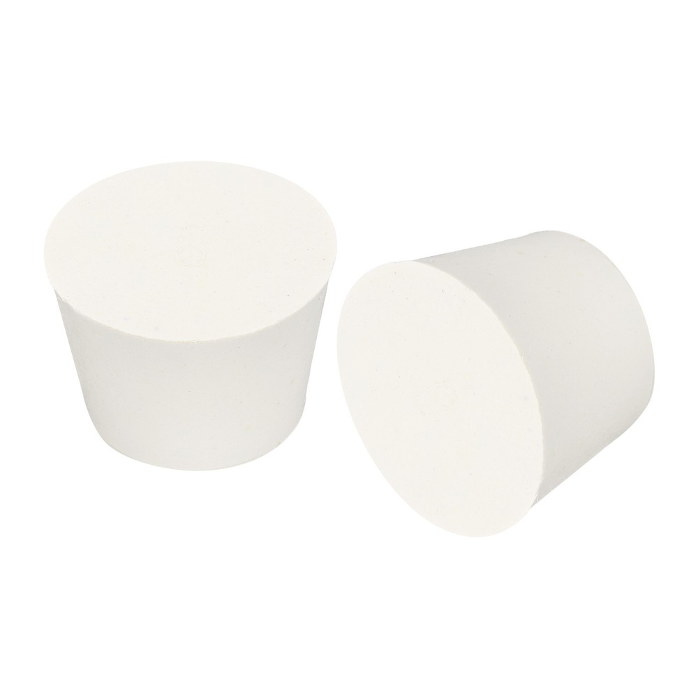 Tapered Shaped Solid Rubber Stoppers 33mm to 42mm, 6 Pcs Lab Rubber Plugs