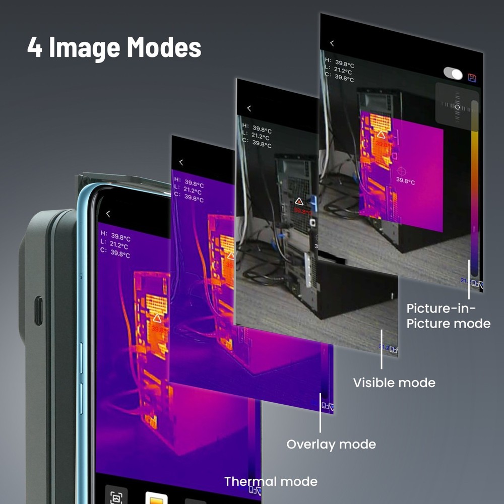 256x192 IR Resolution Wireless Infrared Thermal Camera for Android & iOS WiFi