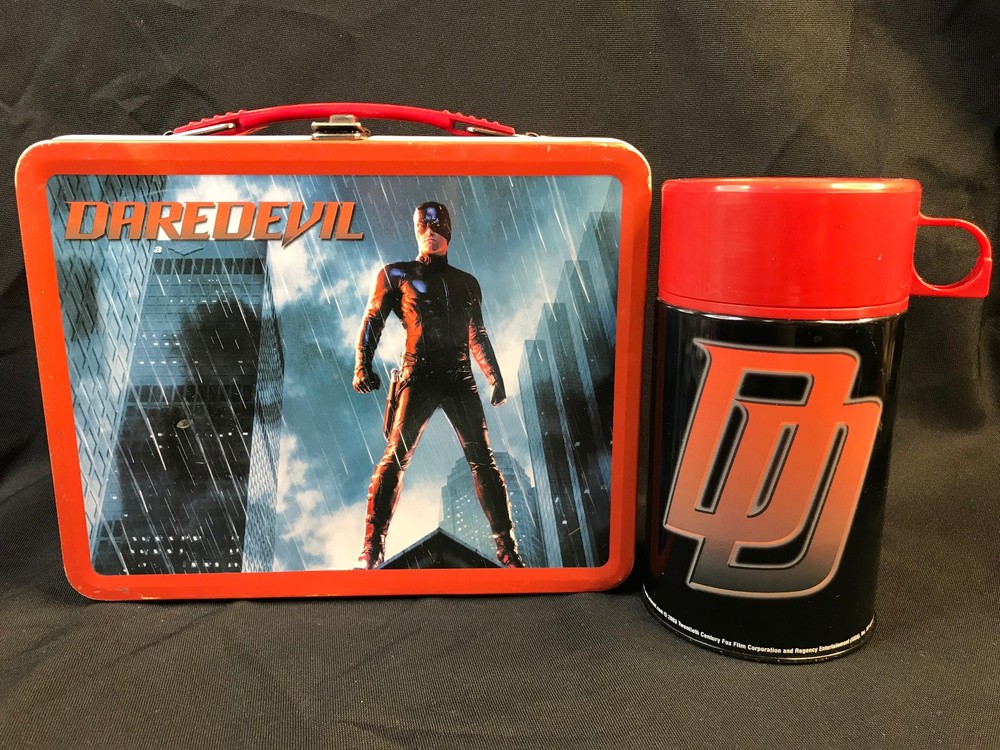 Neca 2003 Marvel Daredevil Metal Lunch Box & Thermos