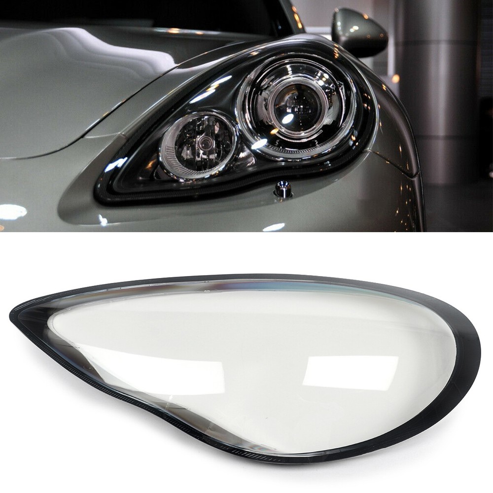 LH+RH Front Headlight Lens Replacement Shell For Porsche Panamera 970 2010-2013