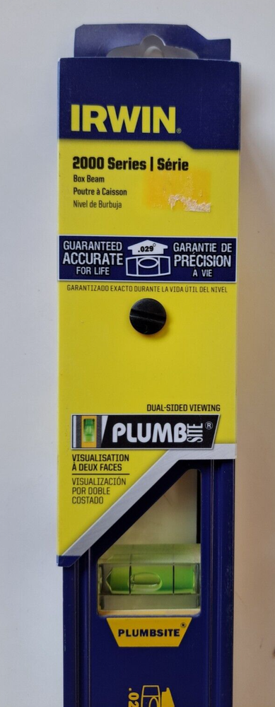 IRWIN TOOLS 2000 SERIES ALUMINUM BOX BEAM LEVEL 24" 1794075