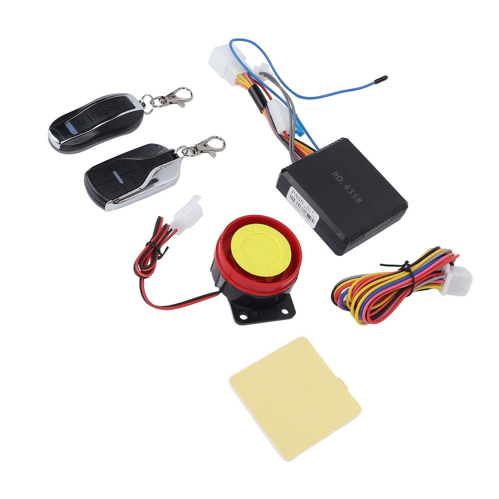 Motorcycle Anti Theft Alarm System Kit One Way Remote Control Waterproof