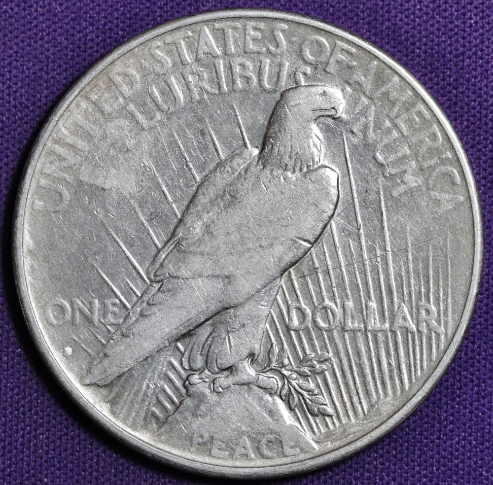 1934-d Peace Silver Dollar. Error DDO. Dramatic Doubling Top 3 Rays RT. 209255