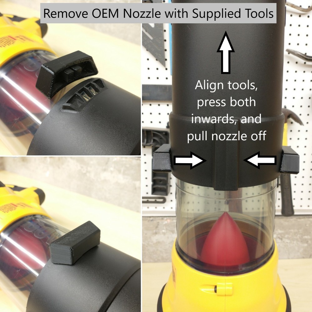 Short, Stubby Nozzle for DeWalt 60V Flexvolt DCBL772 Leaf Blower