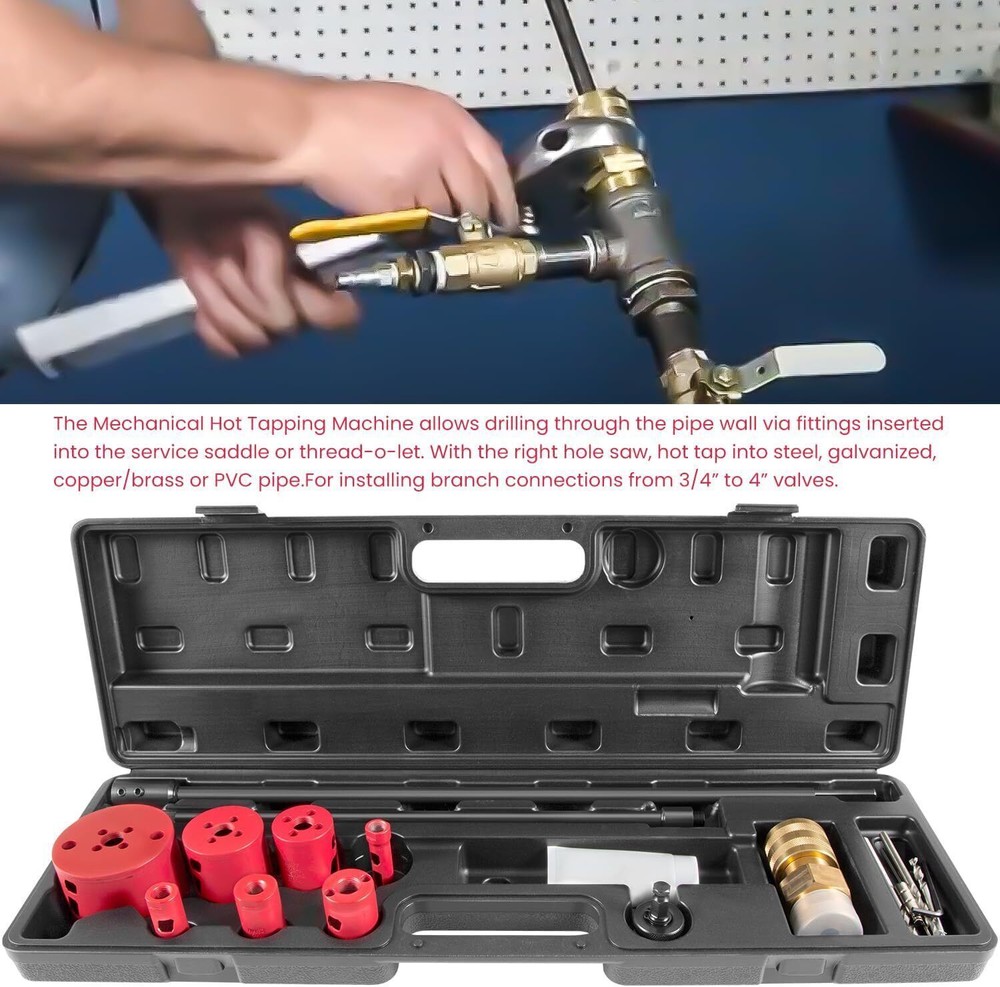Replace for 08350 Mechanical Hot Tapping Machine Complete Kit for NPT 300 psi