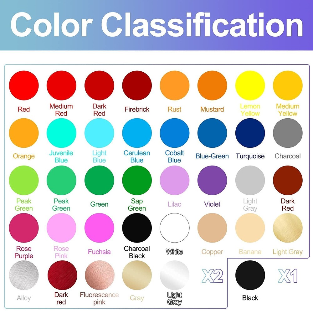 IModeur Permanent Adhesive Vinyl Sheets (75 Packs, 12"x12") - 38 Assorted Col...