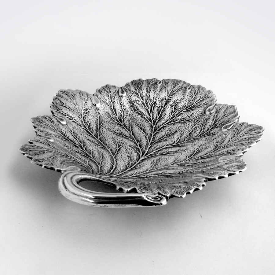 Grape Leaf Form Serving Dish Tray X937 Reed Barton Sterling Silver 1939