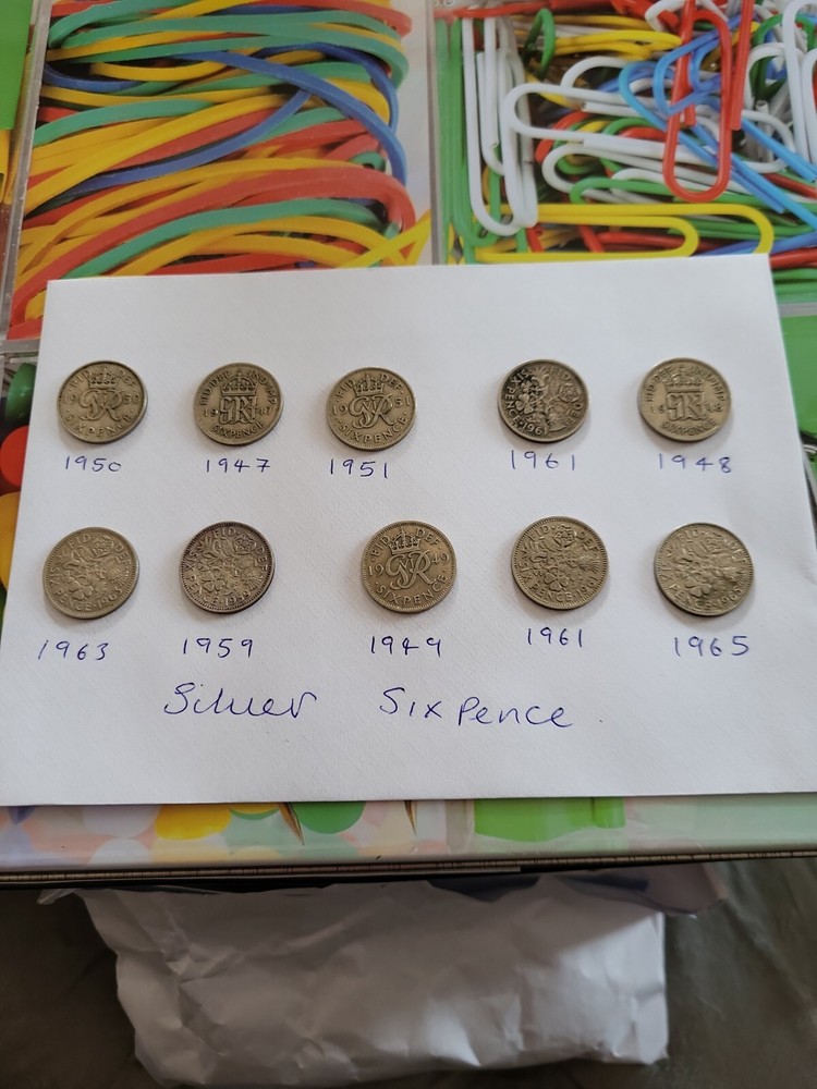 Silver sixpence collection