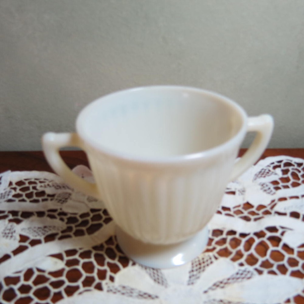 MacBeth Evans Petalware Monax Cream Open Sugar Bowl