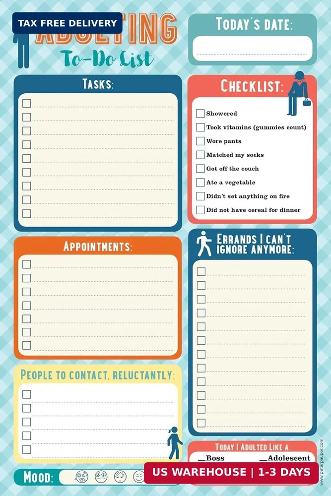 Adulting Note Pad (To Do List)
