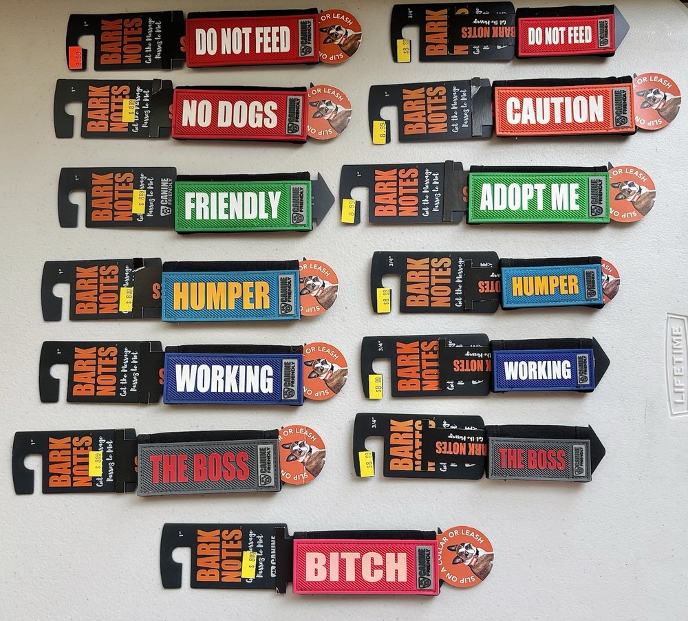 13 Piece Bark Notes Bundle Tags for Leash and Collar