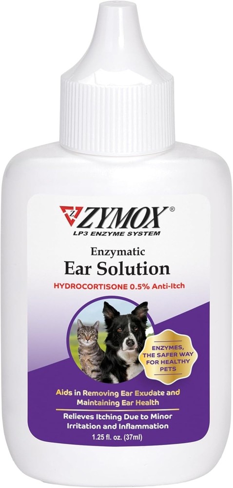 LP3 Enzyme System Ear Solution - 0.5% Hydrocortisone for Ear Infections, 1.25 oz