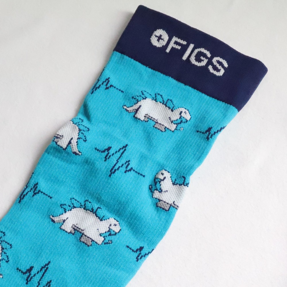 Figs Compression Socks Size L Dinosaur Pattern Comfortable Fit