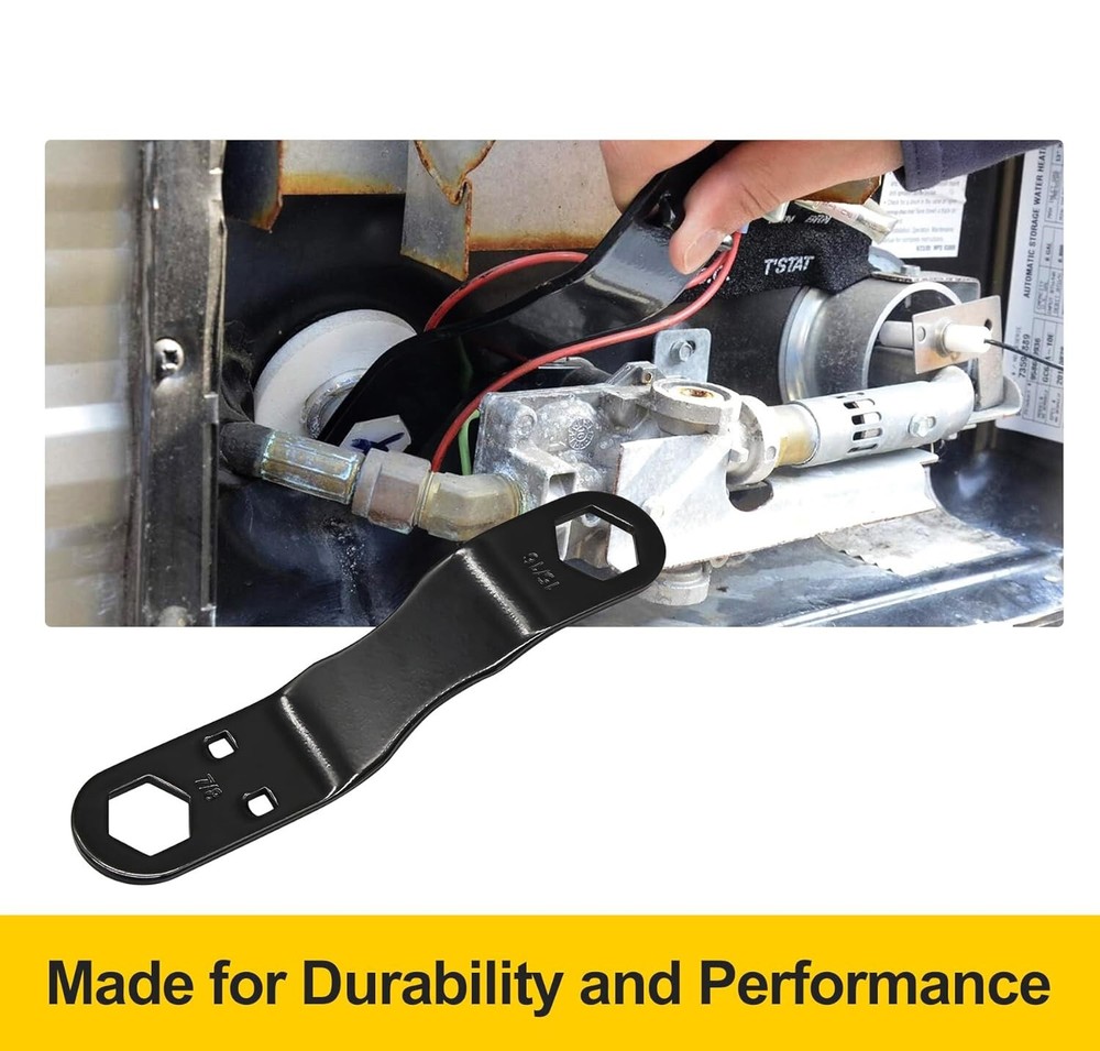 Water Heater Drain Plugs & Angled Wrench for RV Camper Fits 7/8" 15/16" 1/2" NPT