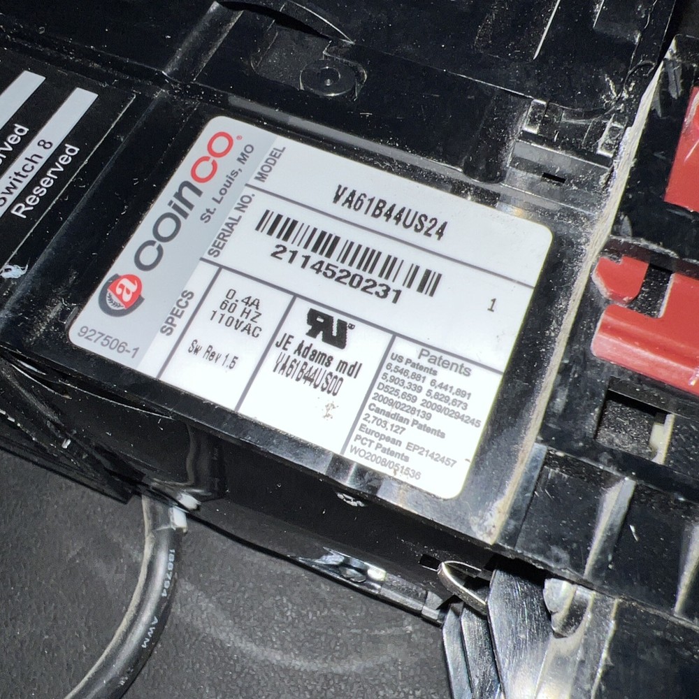 Coinco Vantage VL61B44US00 110/24 Volt Bill Validator (UNTESTED)