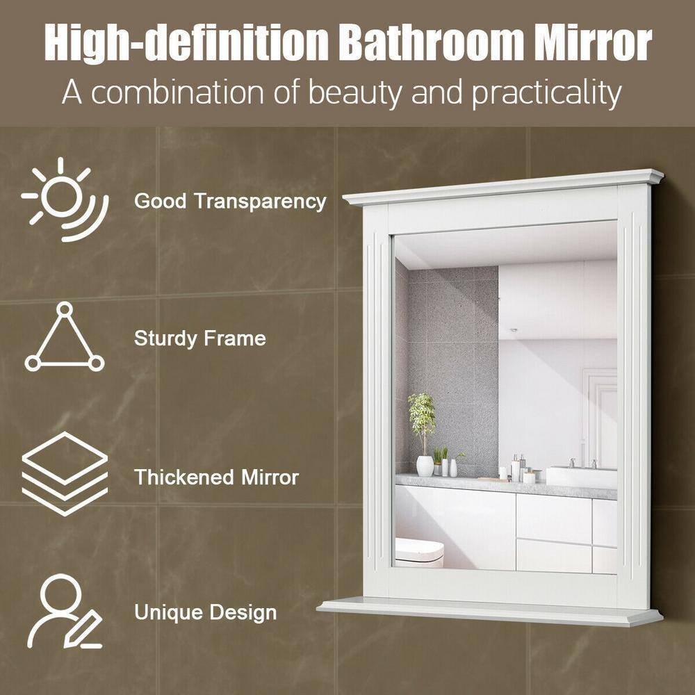 FORCLOVER 22.5 in. W x 27 in. H Rectangular Framed Wall Mount Vanity Mirror