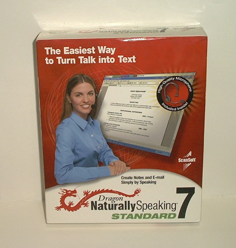 DRAGON Naturally Standard 7 Create Notes & E-mail Simply by Speaking Open Box