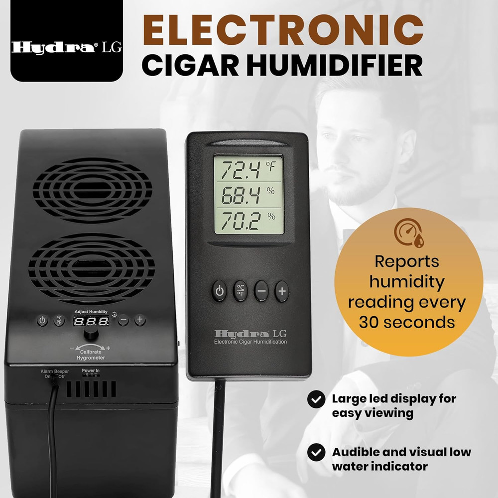 LED Remote-Controlled Cigar Humidifier for 2500 Cigars
