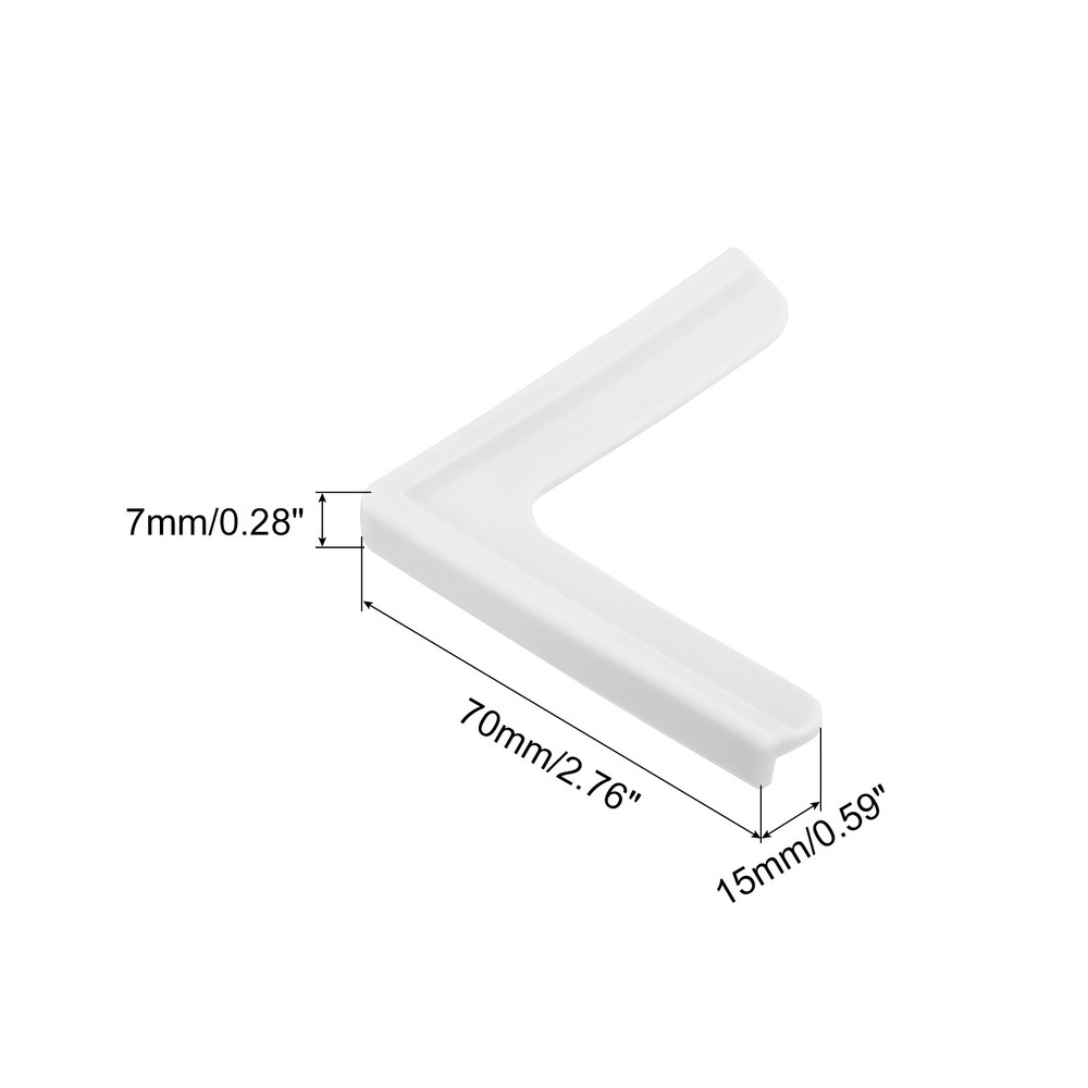 4Pack Window Corner Edge Protectors Standard Simple Style 70mmX15mm Silver