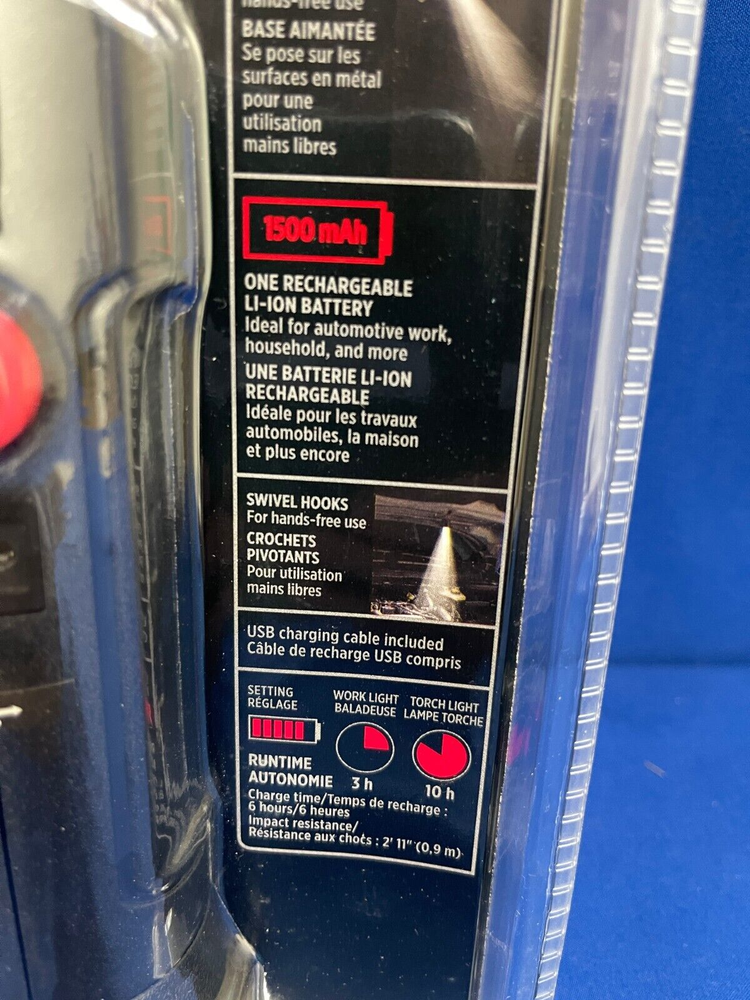 Motomaster 16 Led Rechargable Work Light - NEW