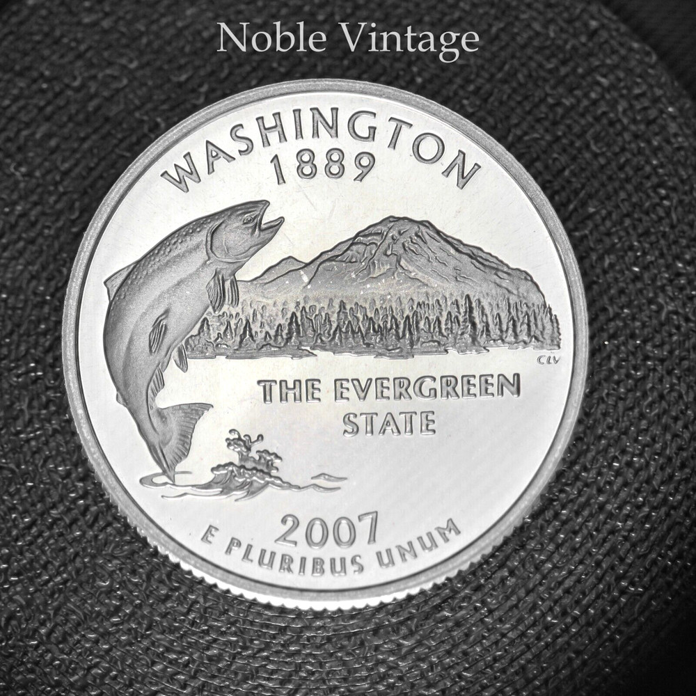 2007 S Proof Washington State Clad Quarter - From a Proof Set