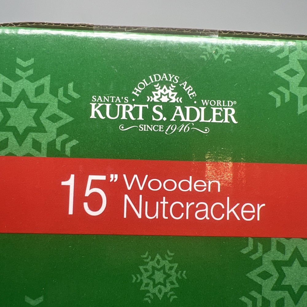 Kurt Adler 15" Peppermint Themed Nutcracker New In Box.