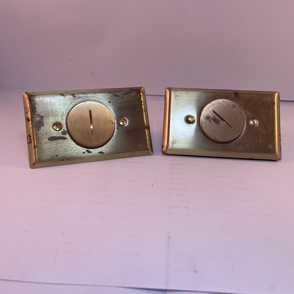 Antique Solid Brass SWITCH/PLUG PLATES with round center