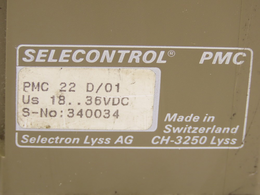 Selectron PMC 22-D/01 Selecontrol PLC Module 18-36VDC