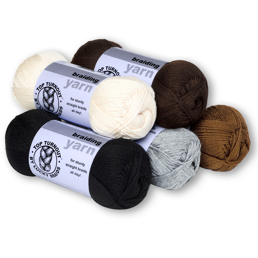 Lucky Braids Braiding Yarn (Light Grey/Flaxen)