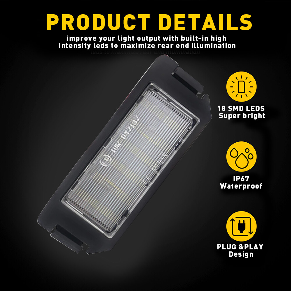 For 2010-2016 Hyundai Genesis Coupe White LED License Plate Light Accessories US