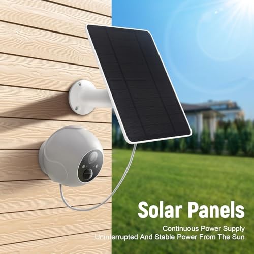 USB Solar Panel for Ring Camera - Type-C Solar Panel Charger 5v 6w White 6W