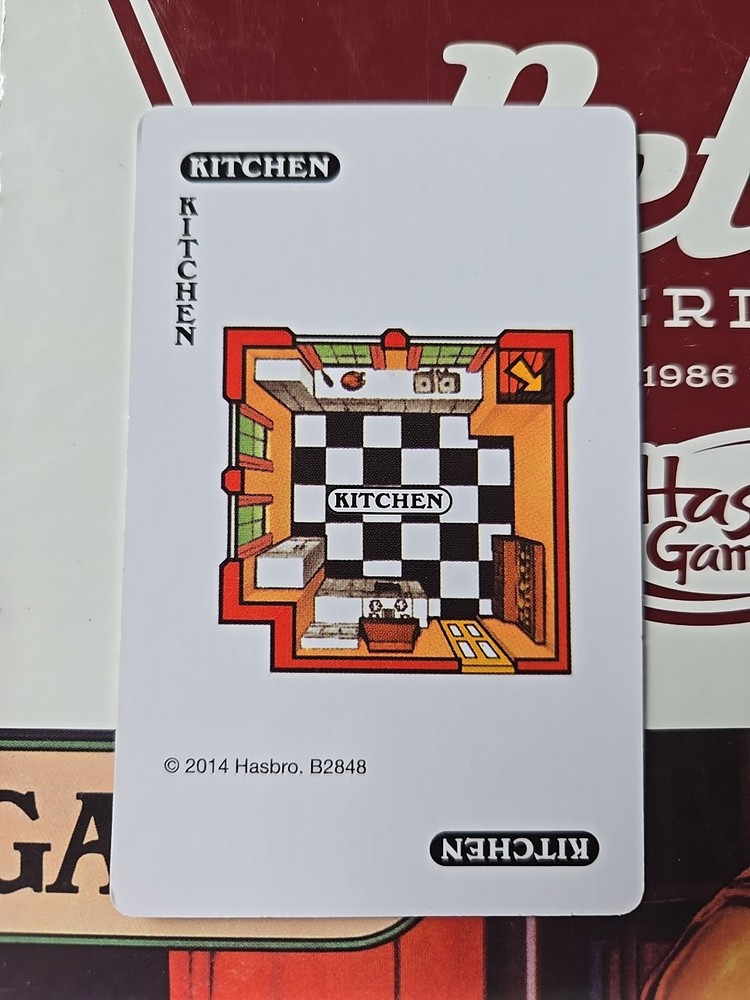 Clue Retro 1986 Edition Kitchen Setting Single Card Replacement Game Piece Part