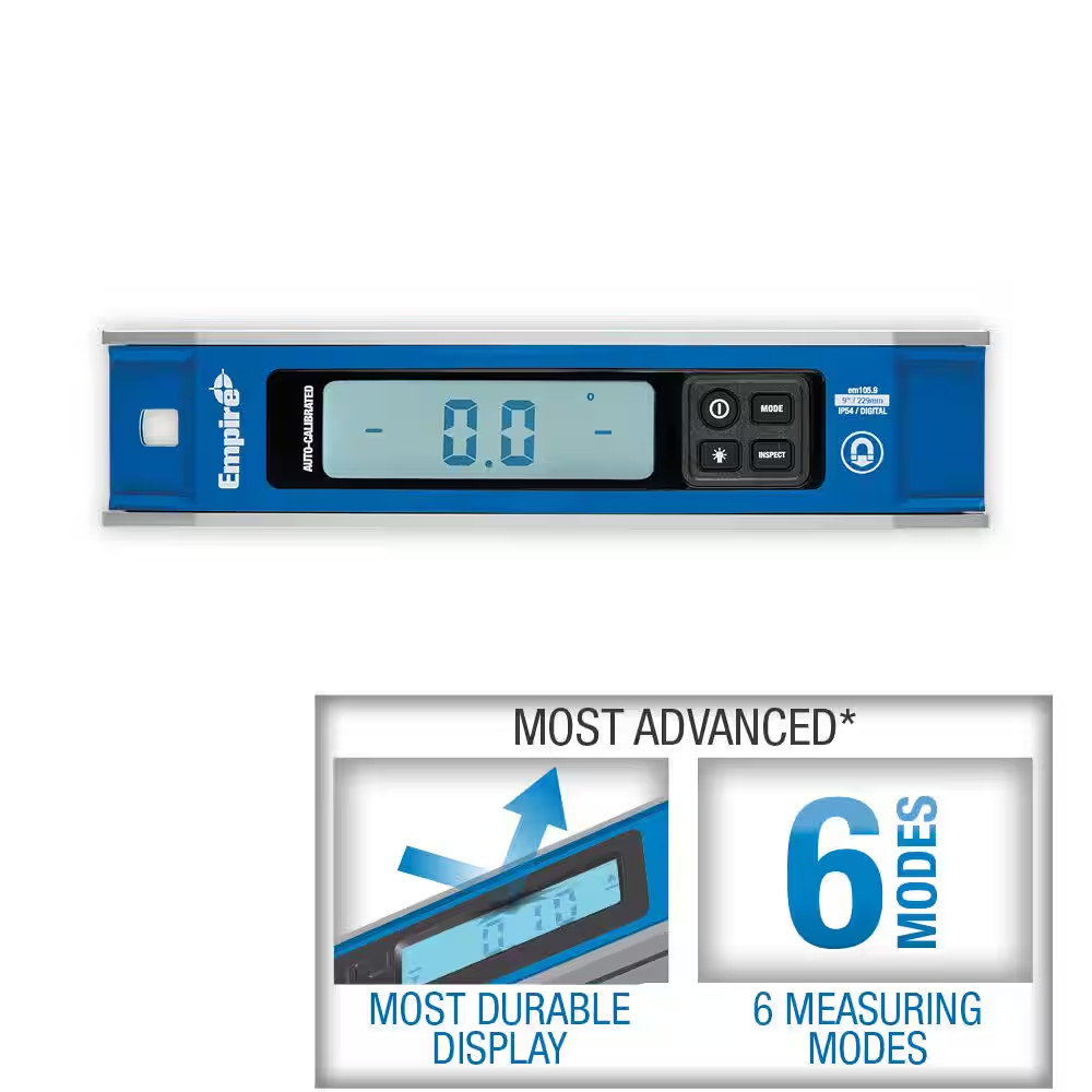 9 In. Magnetic Digital Torpedo Level
