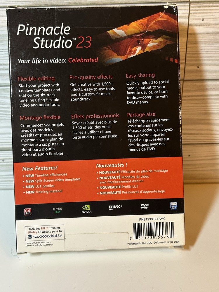 Pinnacle Studio 23 Flexible Video Editing Computer Software Brand New & Sealed