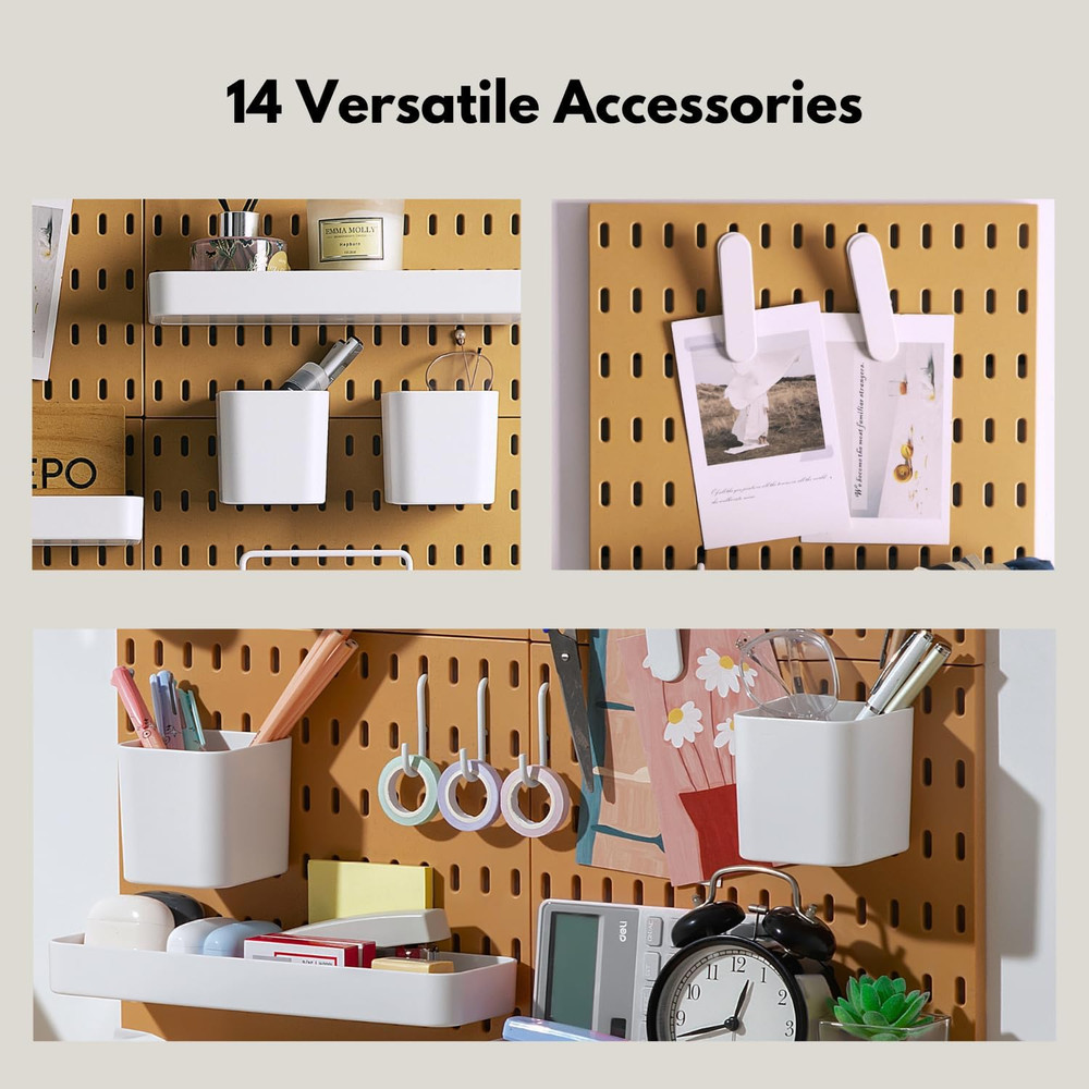 Peg Board Wall Organizer – Plastic Pegboard Panels, Modular Peg Board Storage Sy