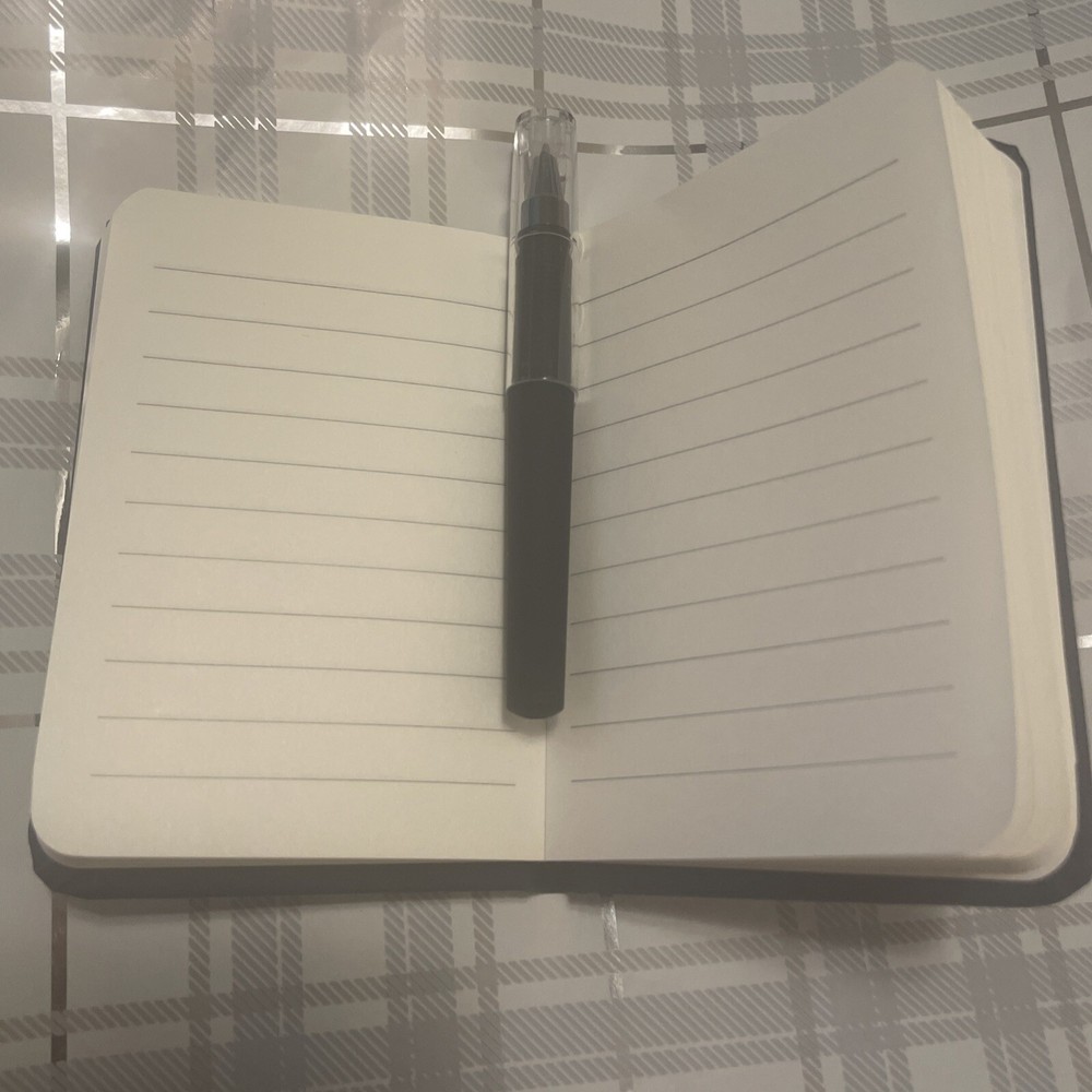 Miniature-Blue Velvet Note Pad With Pen