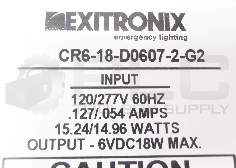 NEW EXITRONIX CR6-18-D0607-2-G2 EMERGENCY LIGHT *READ*