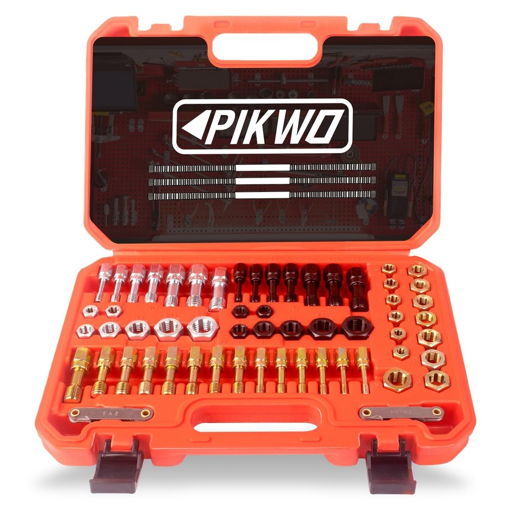 61Pcs Thread Chaser Repair Kit, Rethread Repair Tool, UNC UNF & Metric Thread...