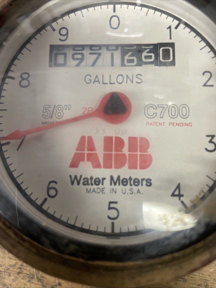 ABB C700 Positive Displacement Water Meter Untested 5/8"