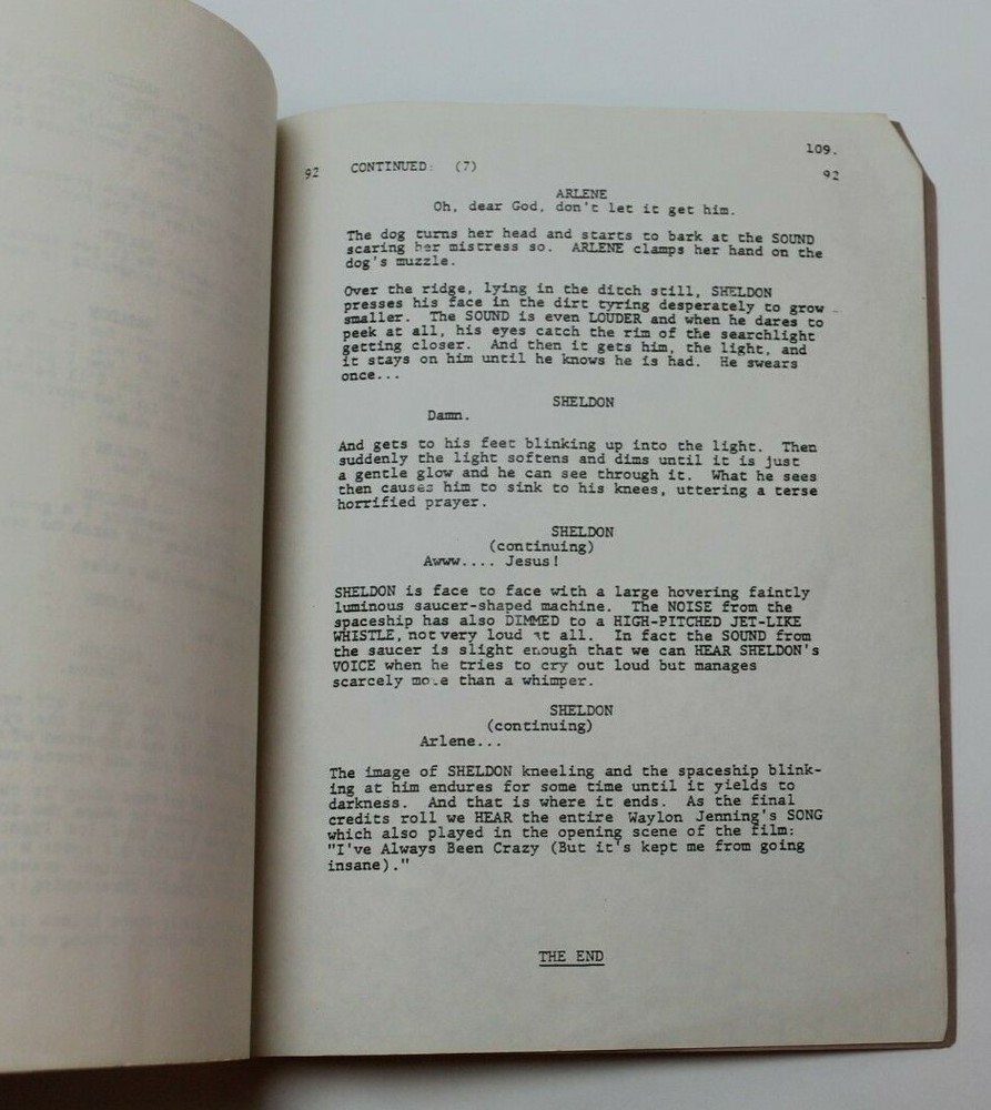 UFOria / John Binder 1980 Screenplay, Peggy McCay's personal script, UFO Sci-Fi