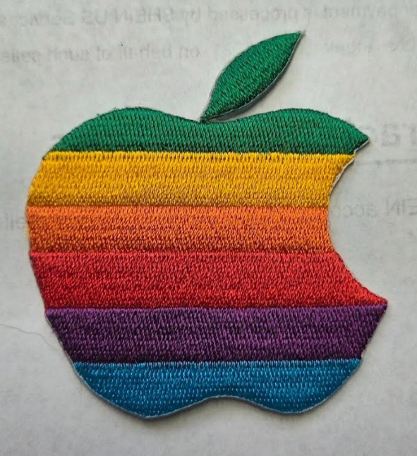 Apple Multi Color Logo (embroidered Iron/sew on patch)