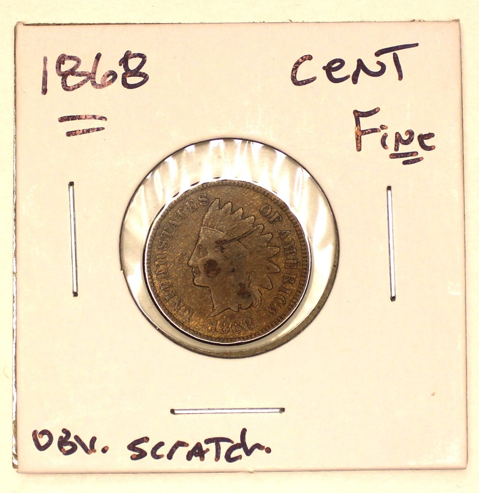 1868 Indian Cent Fine Condition Batter Date !!