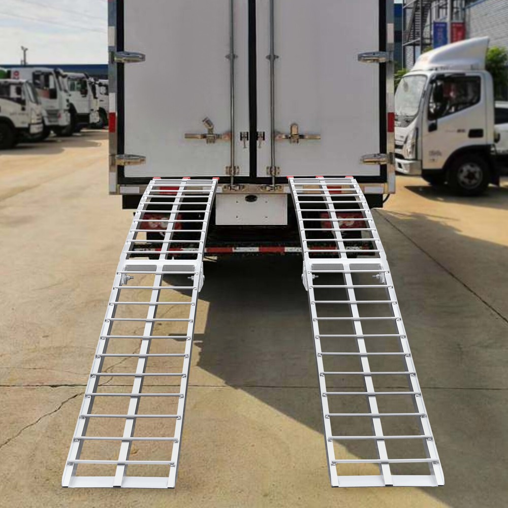 2PCS 12"x89" Aluminum Loading Trailer Ramps For Motorcycle ATV/UTV Truck 1500LBS