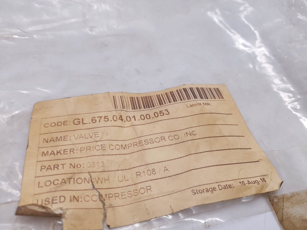Price Compressor 0313 Valve Inlet/Disch