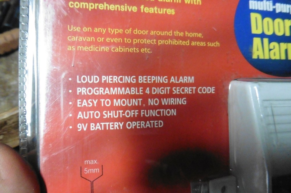 NEW AEI Multi-purpose Alarm Toolbox Gate Door window screeching alarm