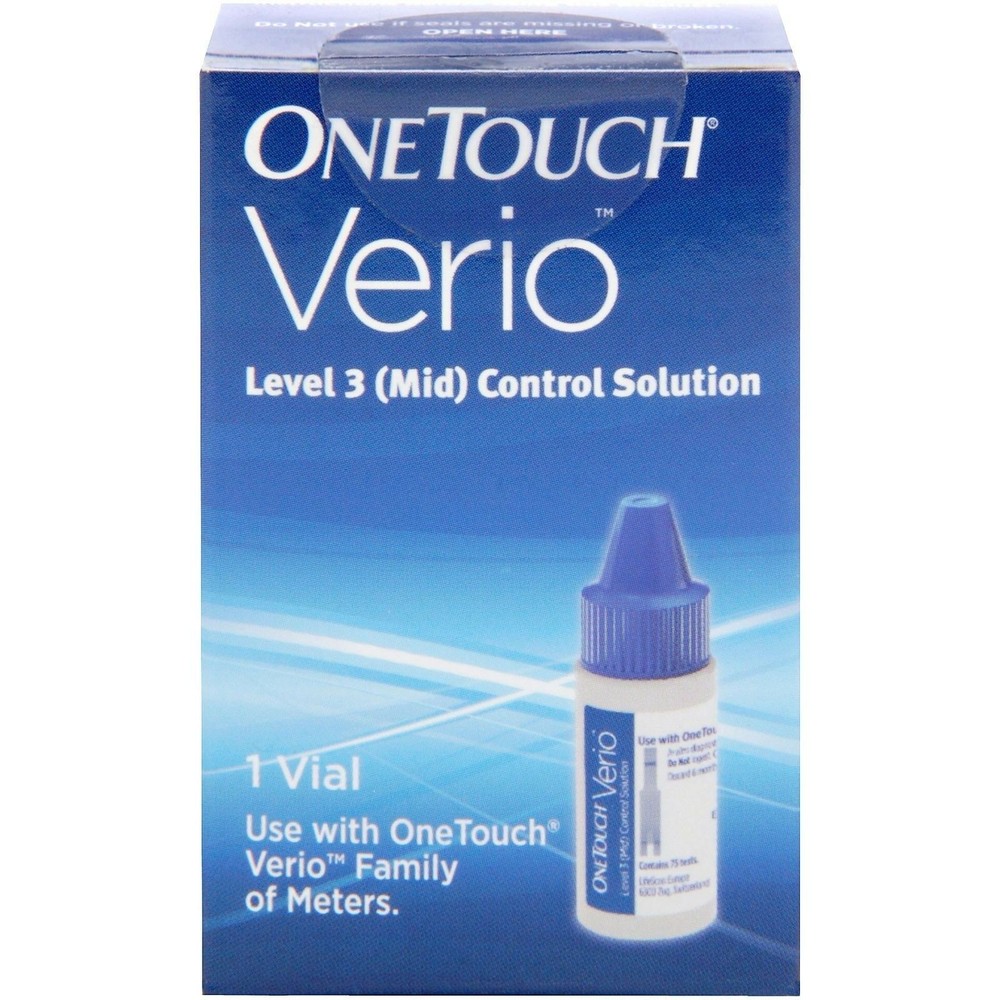 Onetouch Ultra Blood Glucose Control Solution Fast Take Self Testing Vial 2ct