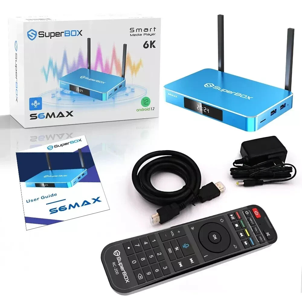 SuperBox S6 Max Android TV Box - No Fees - Authorized Distributor - Fast Ship!