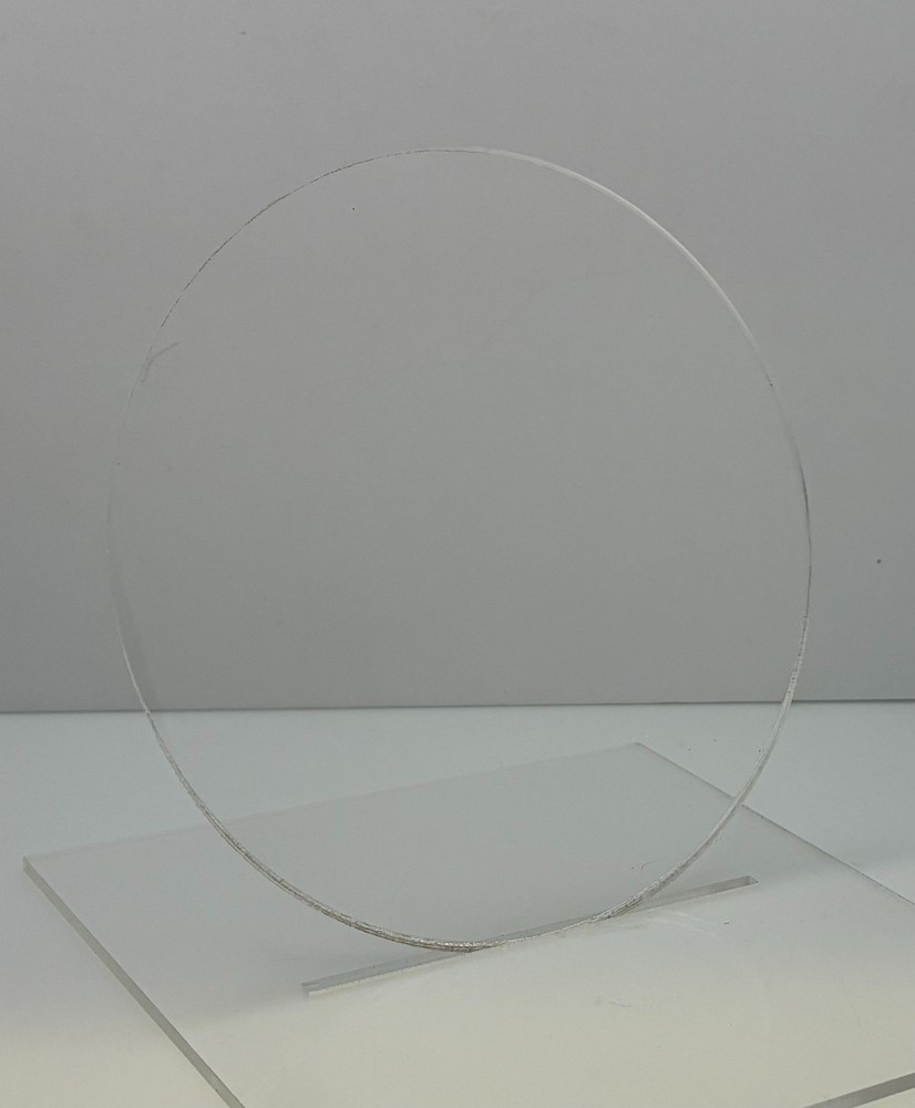 (4-Pack)-Acrylic Circle Disc-0.090" (3/32") thick-Clear-6" Diameter
