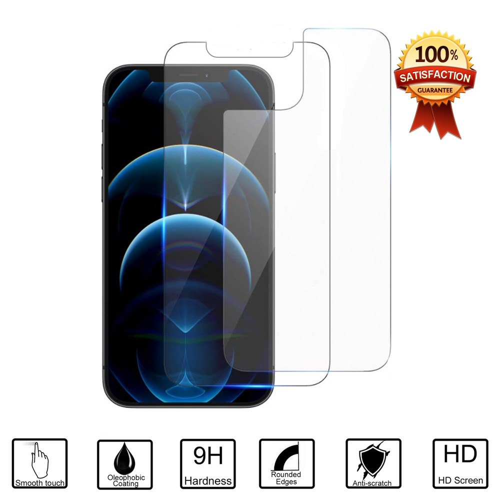 Front+Back Full Body Tempered Glass Screen Protector for iPhone 12 Pro Max Mini