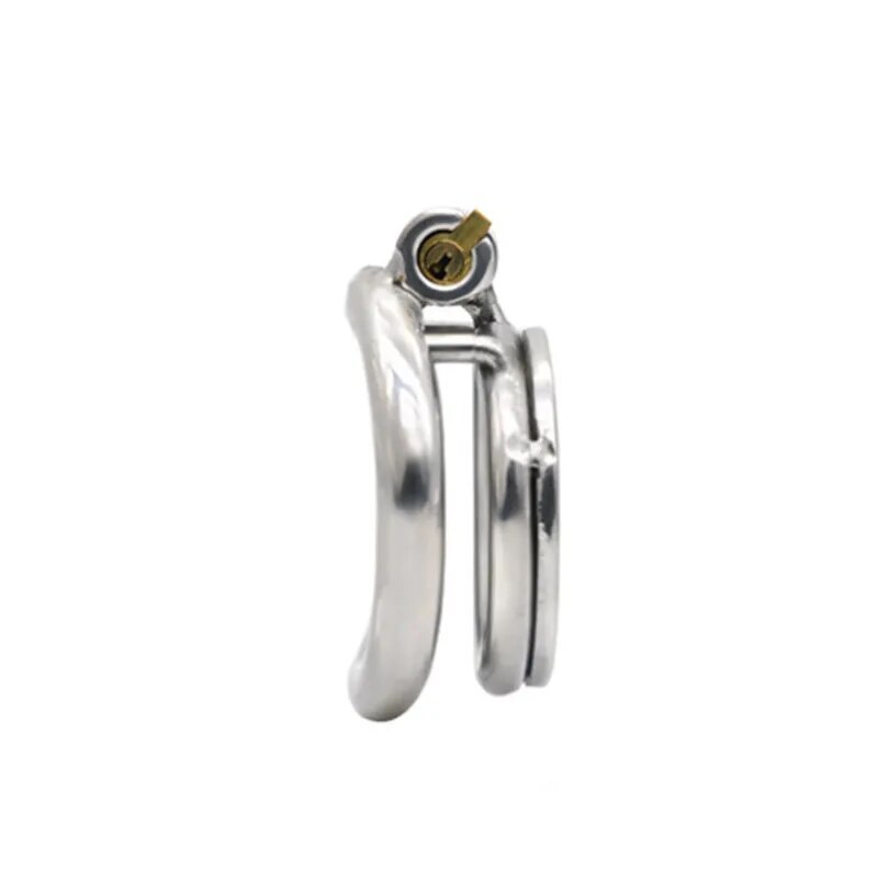 Small Flat Lock Chastity Device with Arc Ring Chastity‬ Cage Preventing Cheating